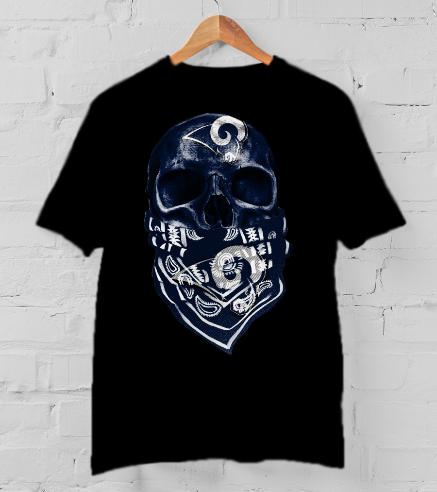 Los Angeles Rams Skull Bandana T-Shirt