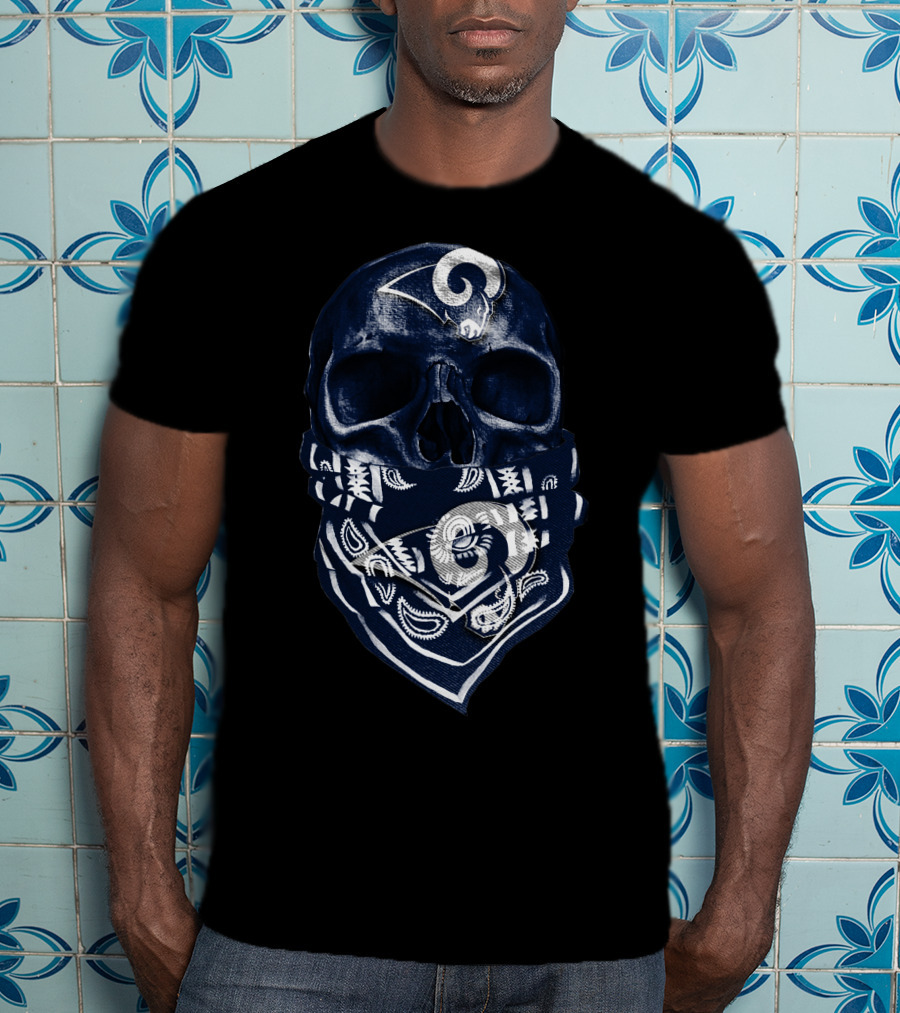 Los Angeles Rams Skull Bandana T-Shirt