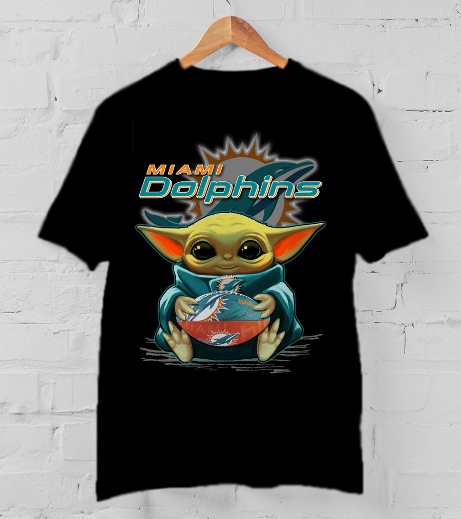 Yoda Miami Dolphins Football Fan T-Shirt