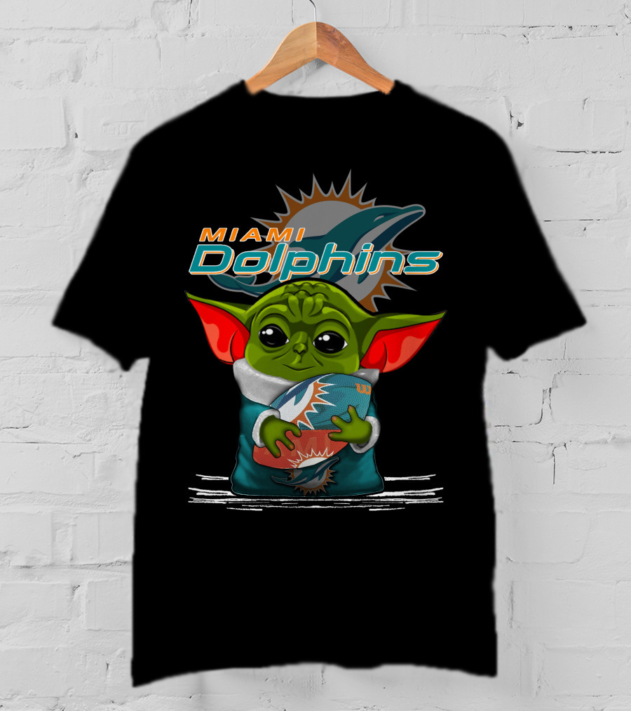 Miami Dolphins Yoda Football Fan T-Shirt