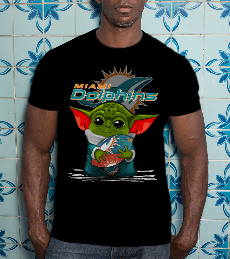 Miami Dolphins Yoda Football Fan T-Shirt