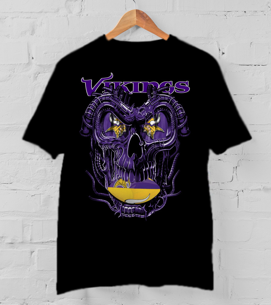 Vikings Dragonskull Minnesota Football Iconic T-Shirt