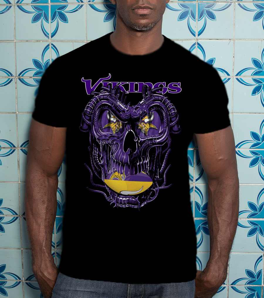 Vikings Dragonskull Minnesota Football Iconic T-Shirt