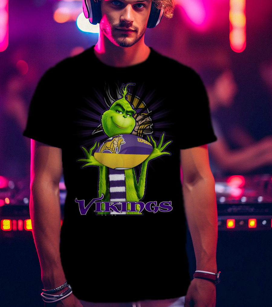 Grinch Vikings Football Minnesota Team Spirit T-Shirt