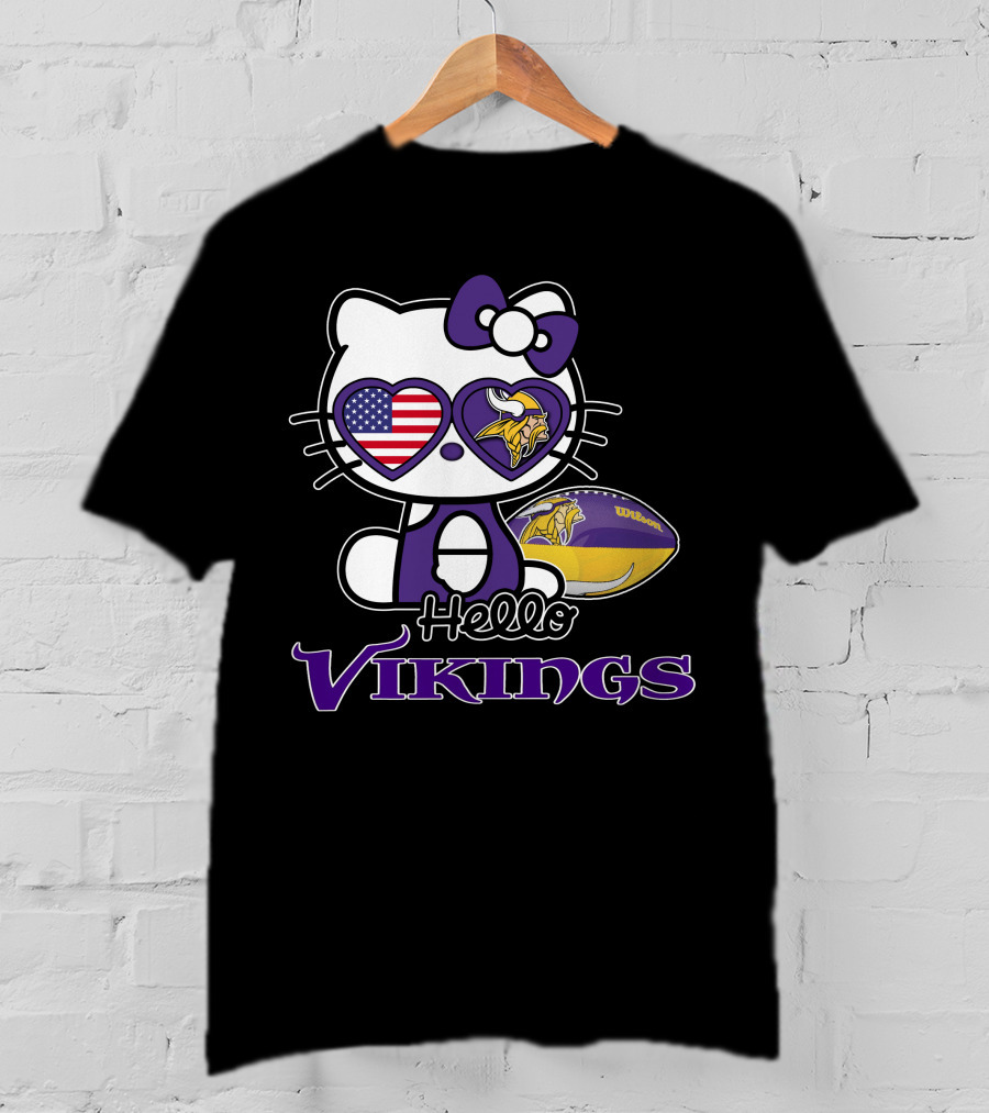 Hello Kitty Minnesota Vikings Football Fan T-Shirt