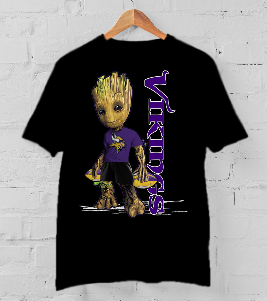 Groot Minnesota Vikings Logo Fan T-Shirt
