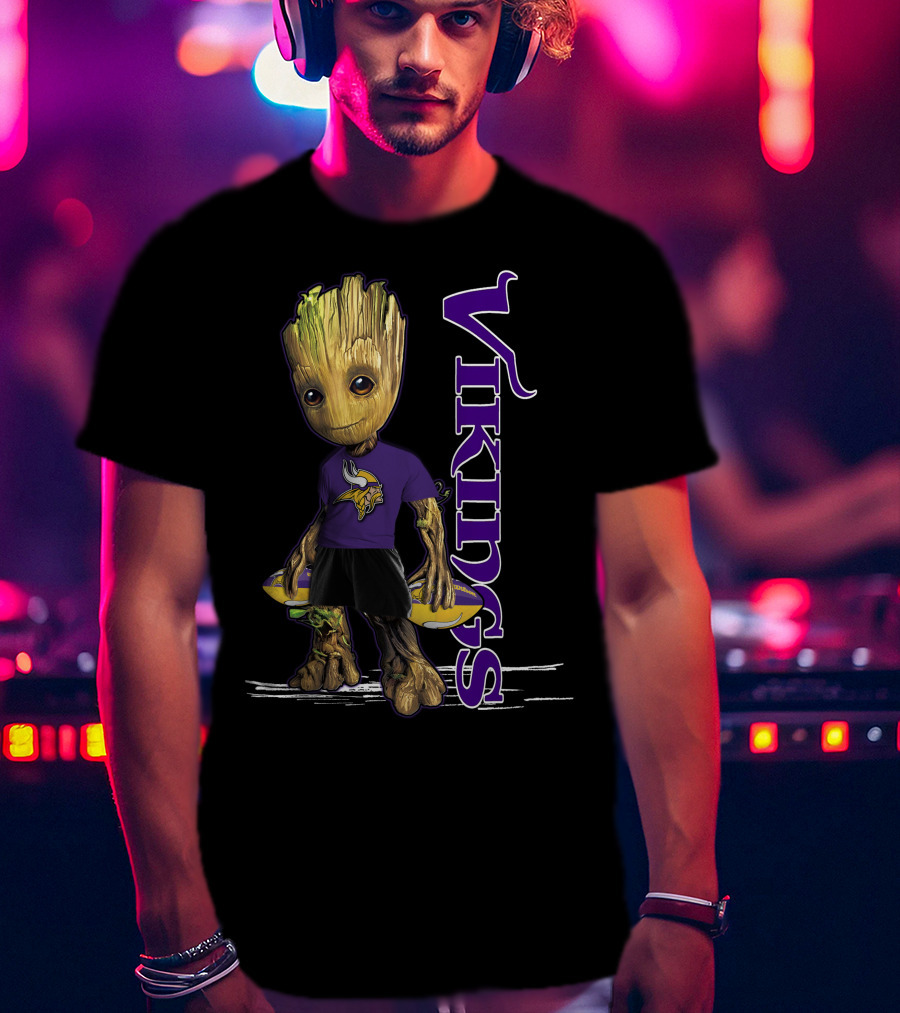 Groot Minnesota Vikings Logo Fan T-Shirt
