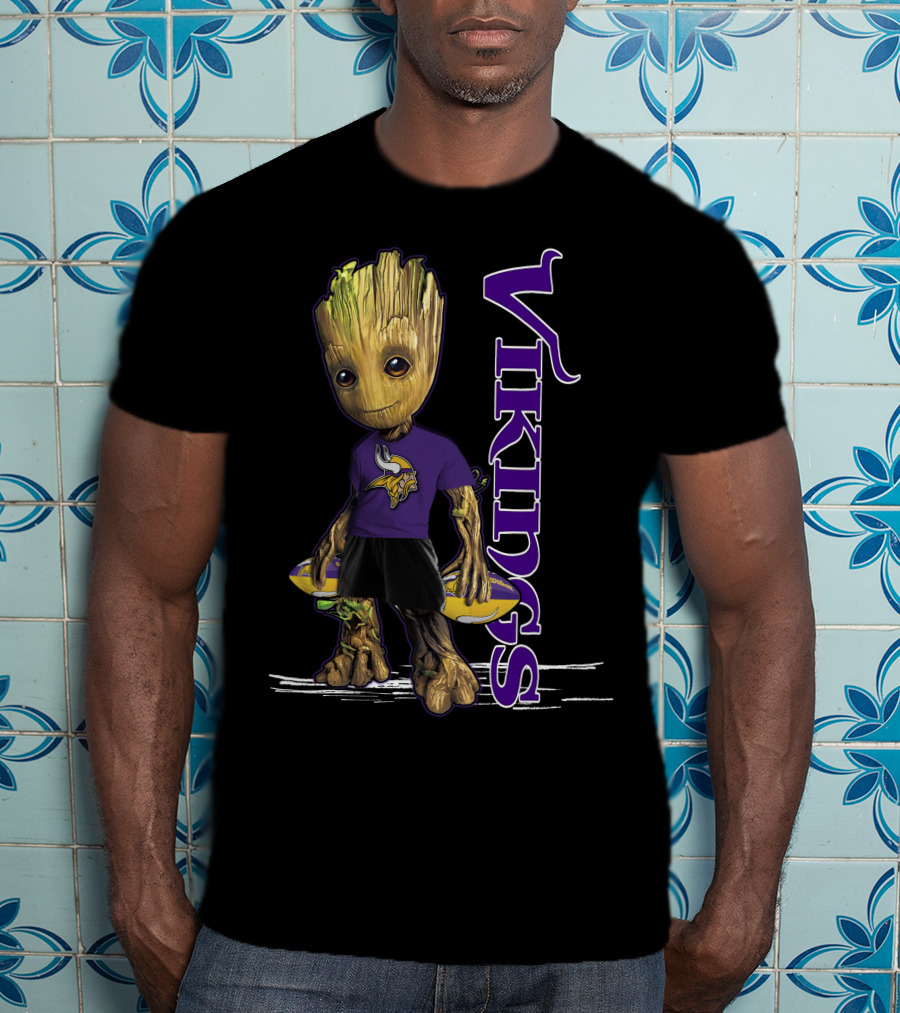 Groot Minnesota Vikings Logo Fan T-Shirt