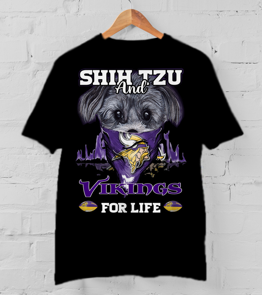 Shih Tzu And Vikings For Life T-Shirt