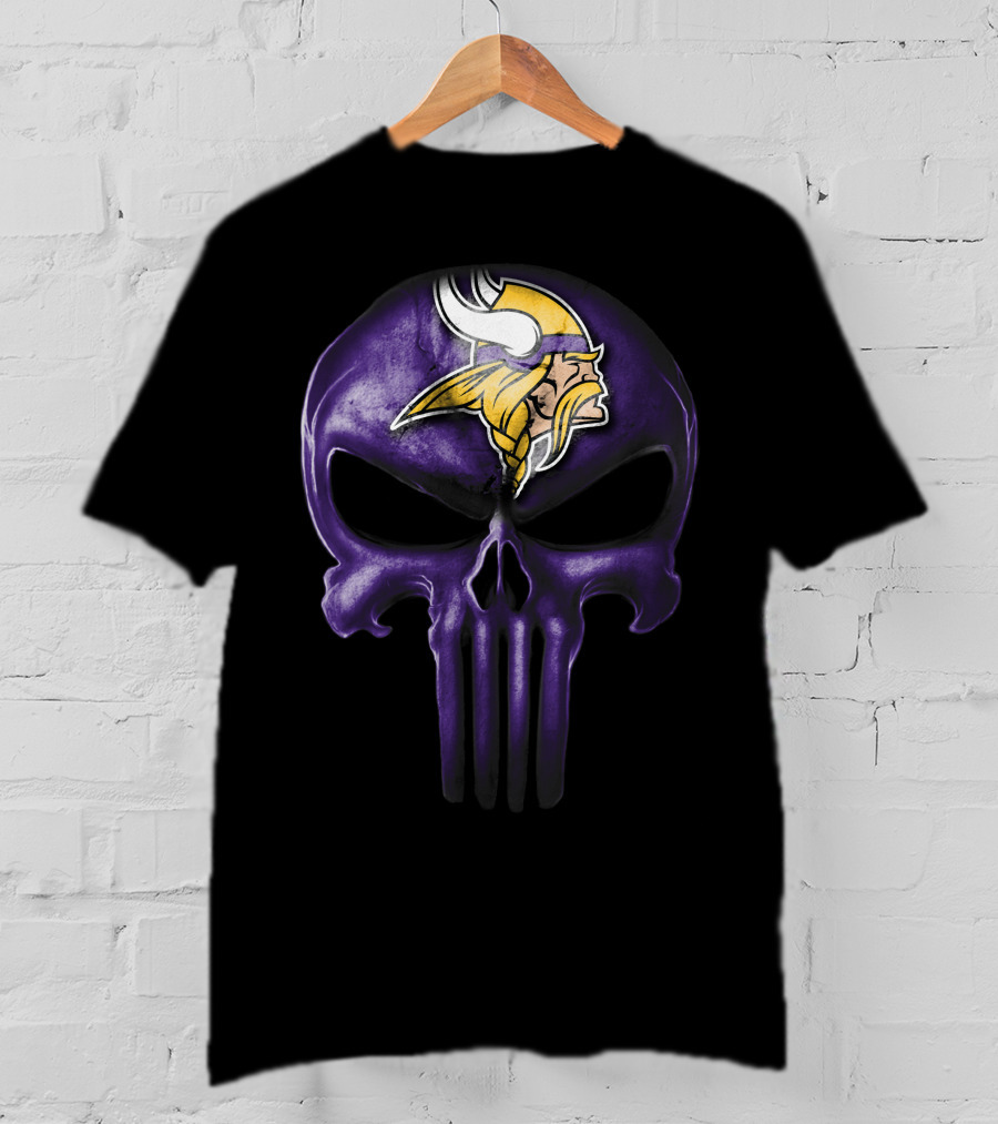 Skull Minnesota Vikings T-Shirt
