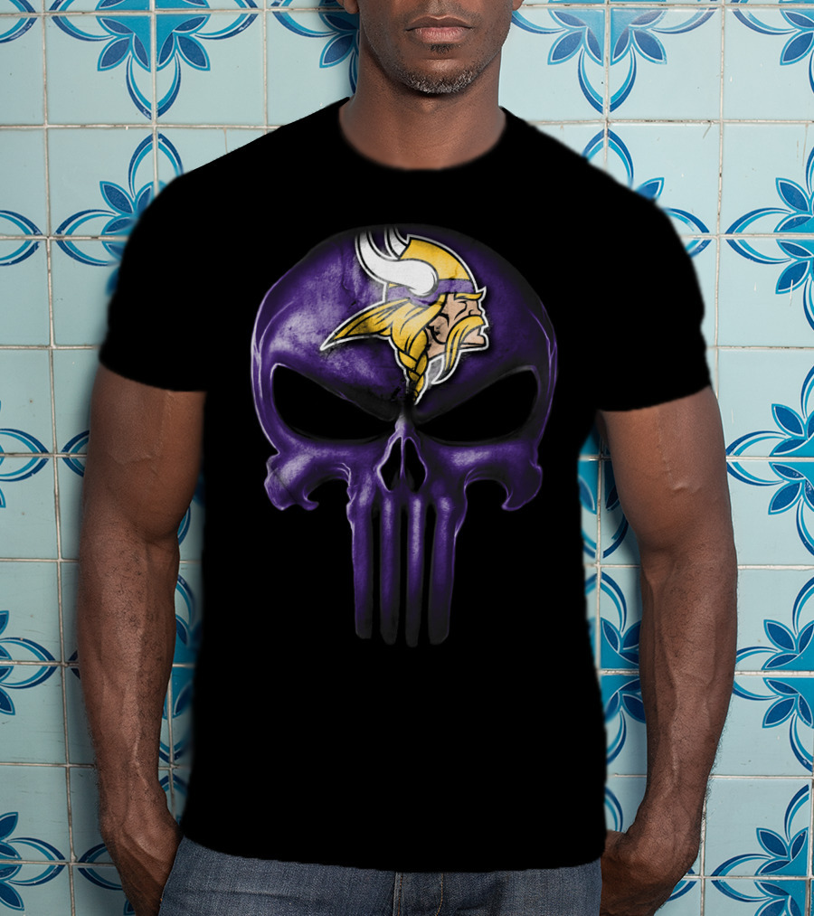 Skull Minnesota Vikings T-Shirt