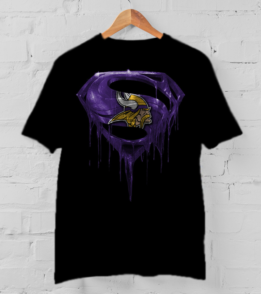 Minnesota Vikings Dripping Superhero T-Shirt