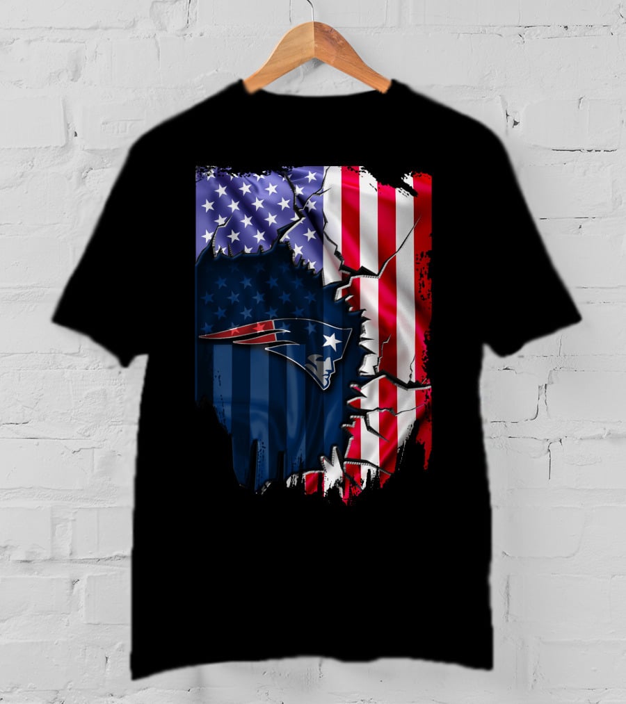 New England Patriots American Flag T-Shirt