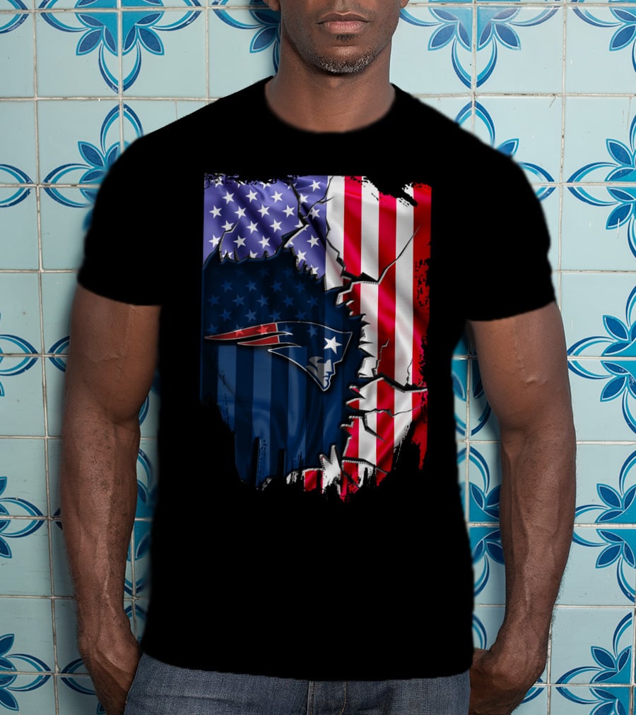 New England Patriots American Flag T-Shirt