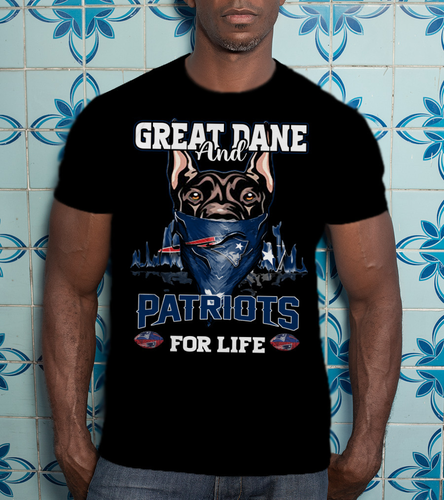 Great Dane And Patriots For Life T-Shirt