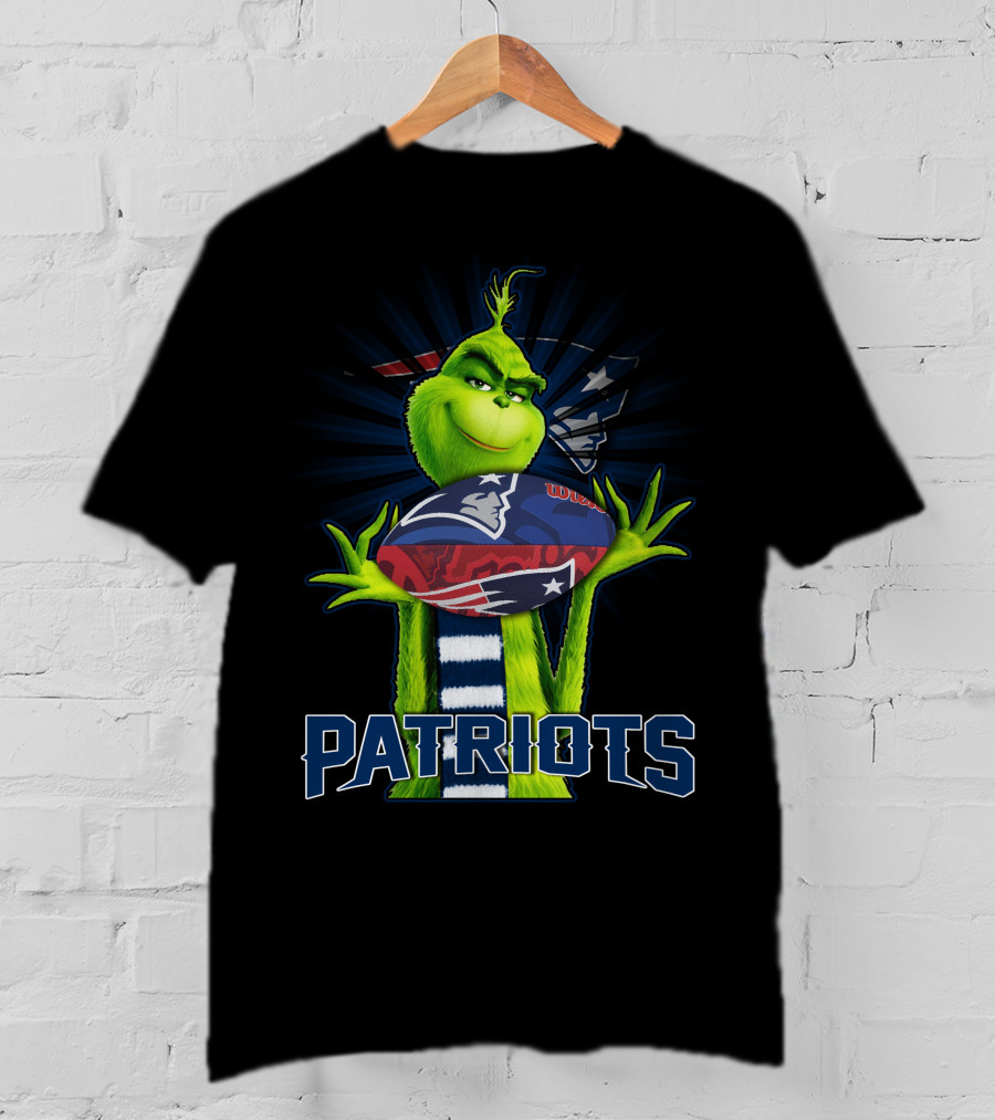 Grinch Patriots Football New England Christmas T-Shirt