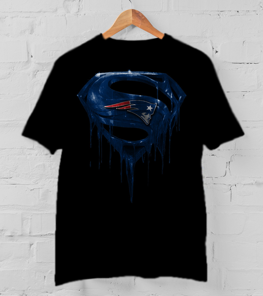 New England Patriots Dripping Superman T-Shirt