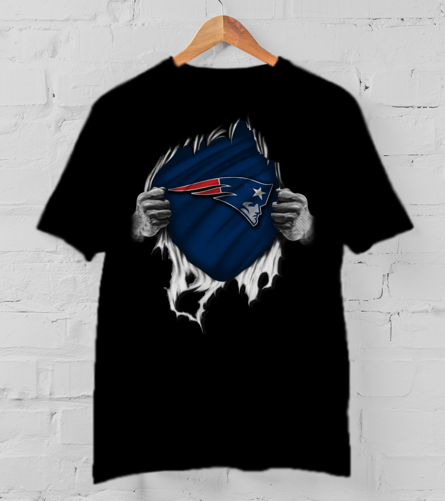 Ripped New England Patriots Fan Spirit T-Shirt
