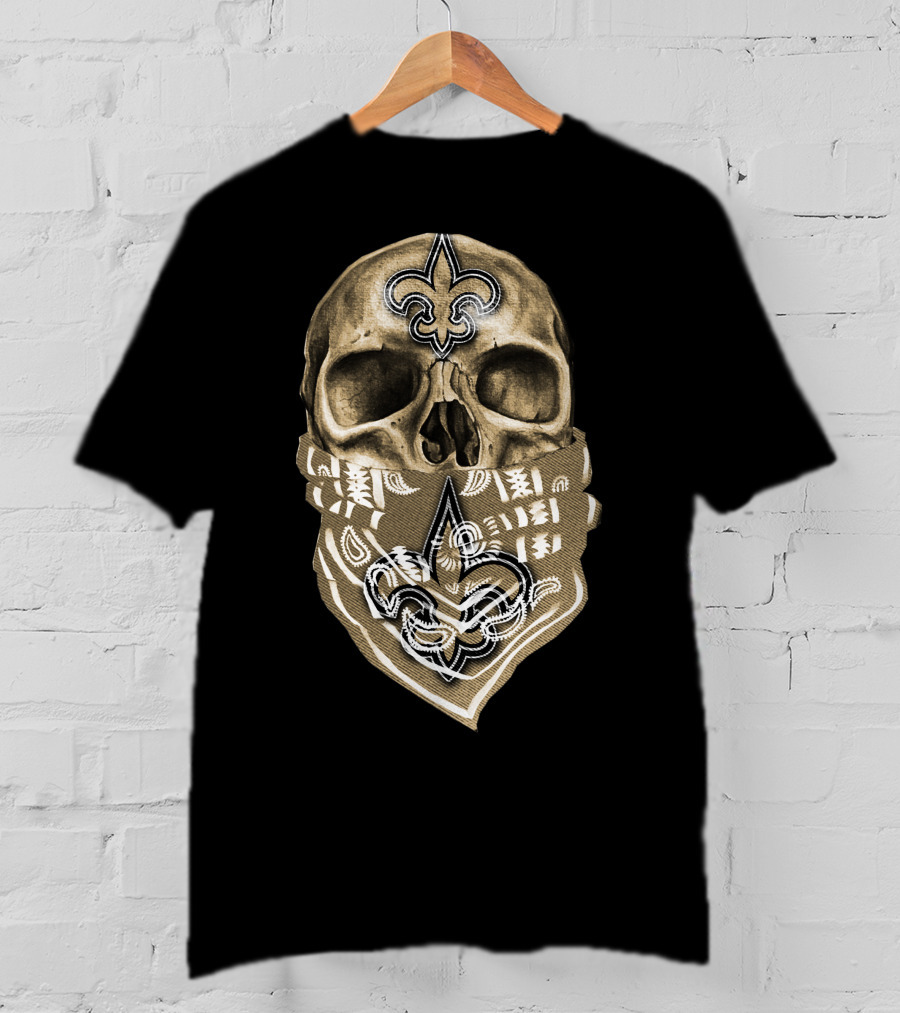 Skull Fleur-de-Lis New Orleans Saints T-Shirt