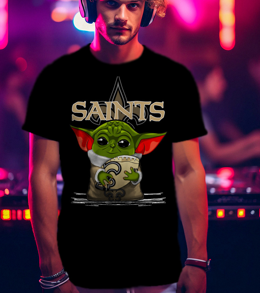Yoda V3 New Orleans Saints Football Alien Character T-Shirt