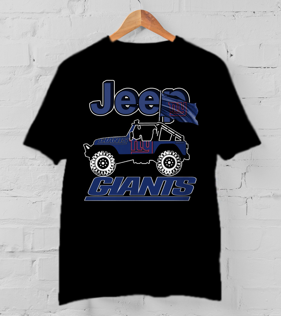 Jeep New York Giants Ny Giants Football Offroad Enthusiast Adventure T-Shirt