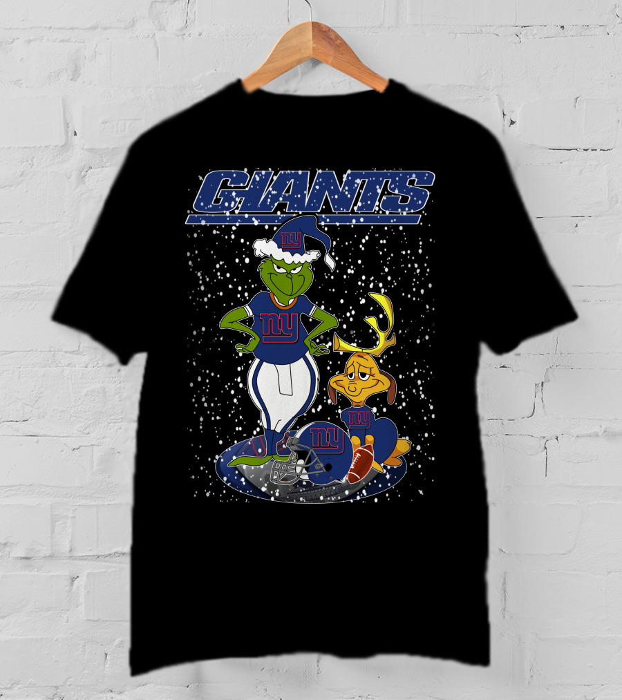 Grinchxmas New York Giants Holiday Characters T-Shirt
