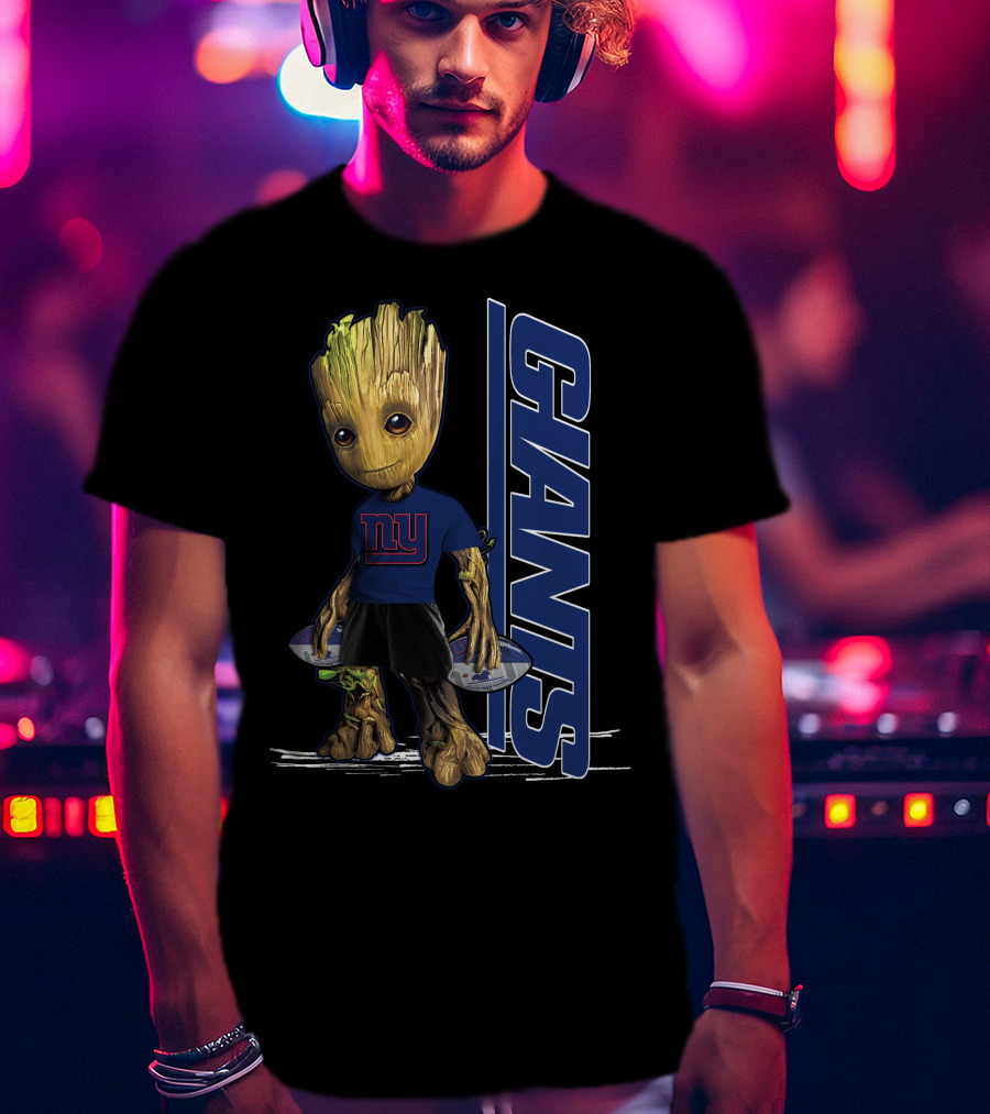 Groot New York Giants NFL Character Crossover T-Shirt
