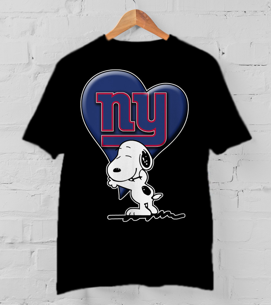 Snoopy Heart Ny New York Giants T-Shirt