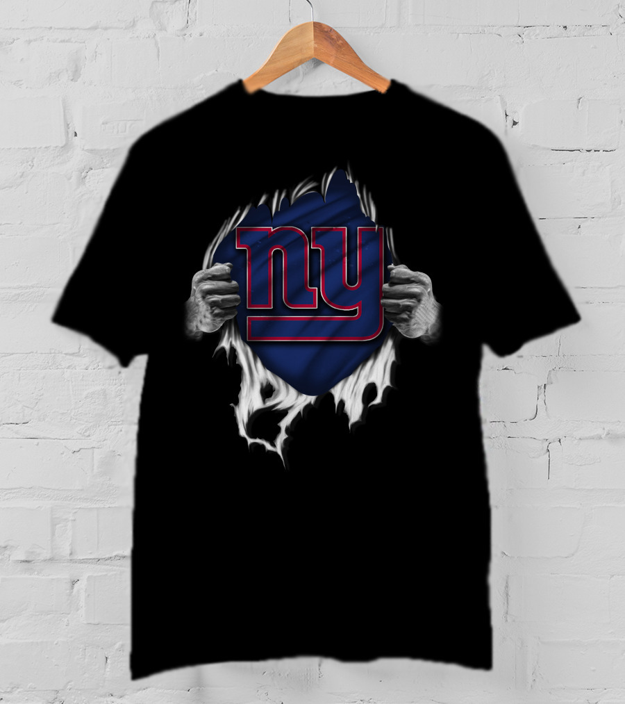 Torn NY Giants Fan Strength T-Shirt