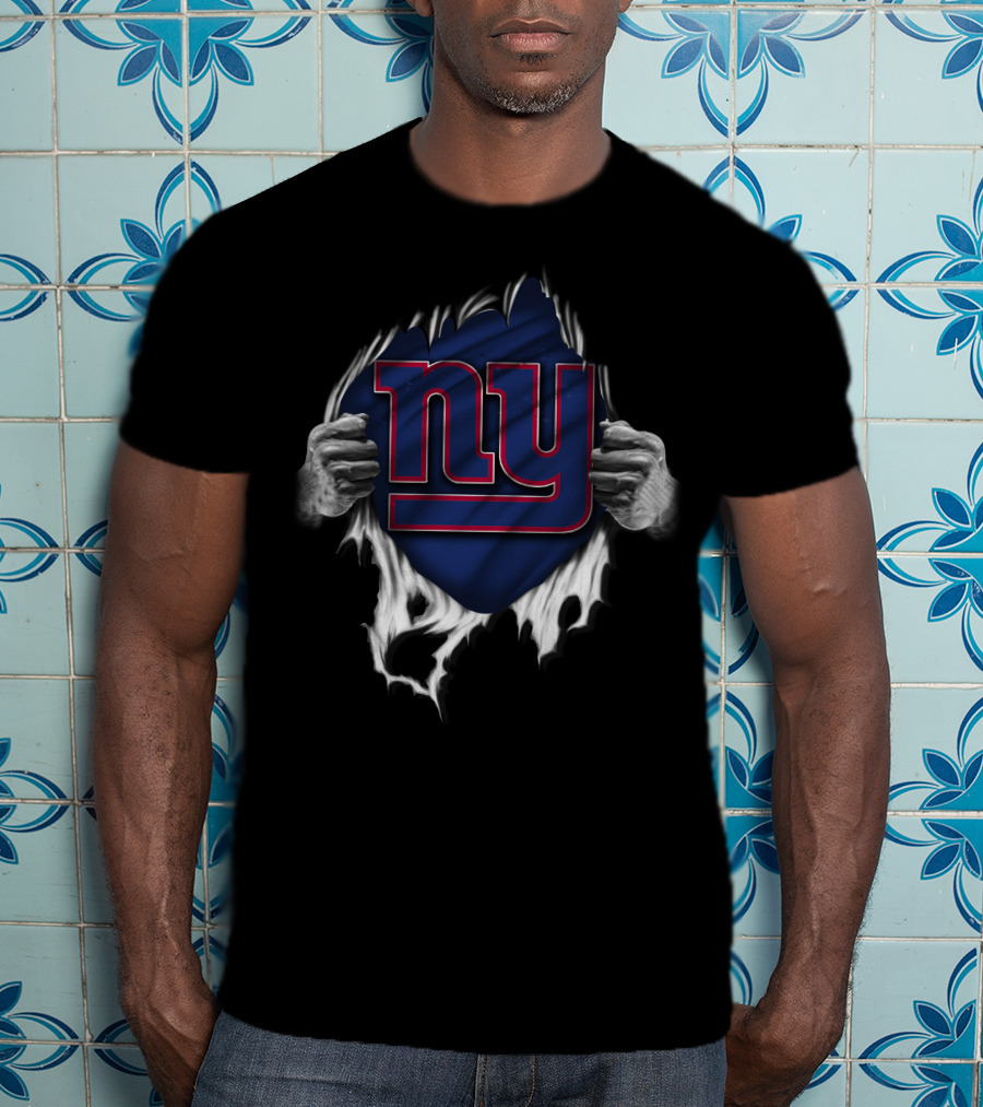 Torn NY Giants Fan Strength T-Shirt