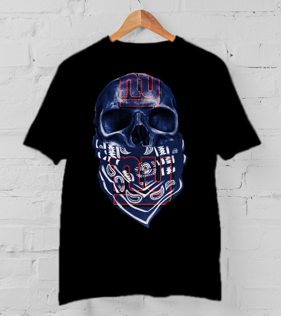 Skull Ny Giants Bandana T-Shirt