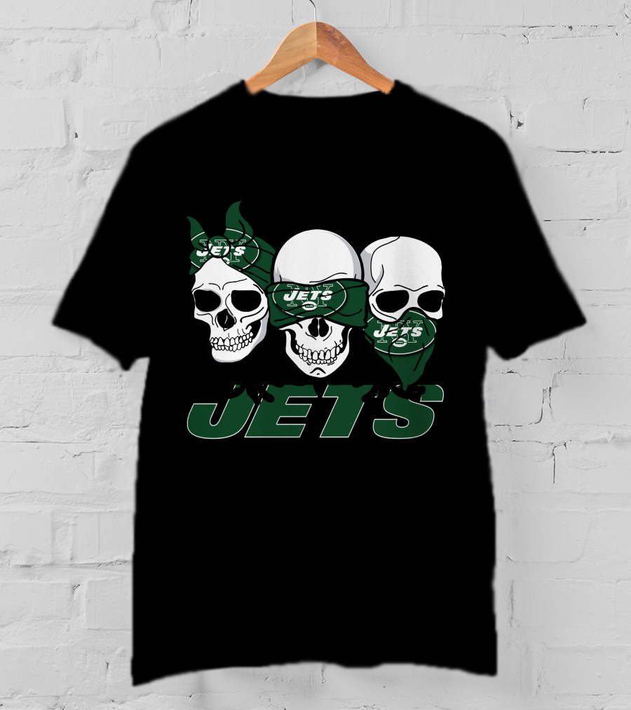 3 Skull Jets Bandana Black Florals T-Shirt