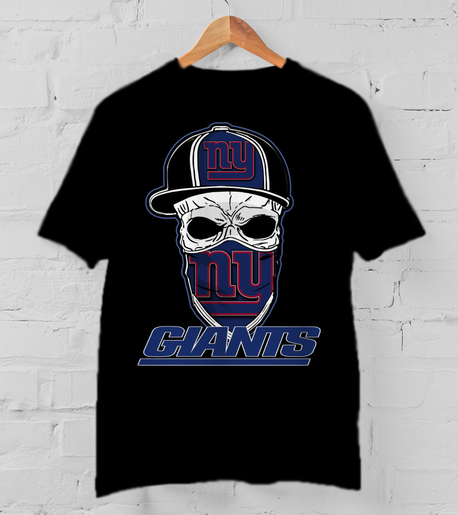 NY Giants Skull Hat T-Shirt