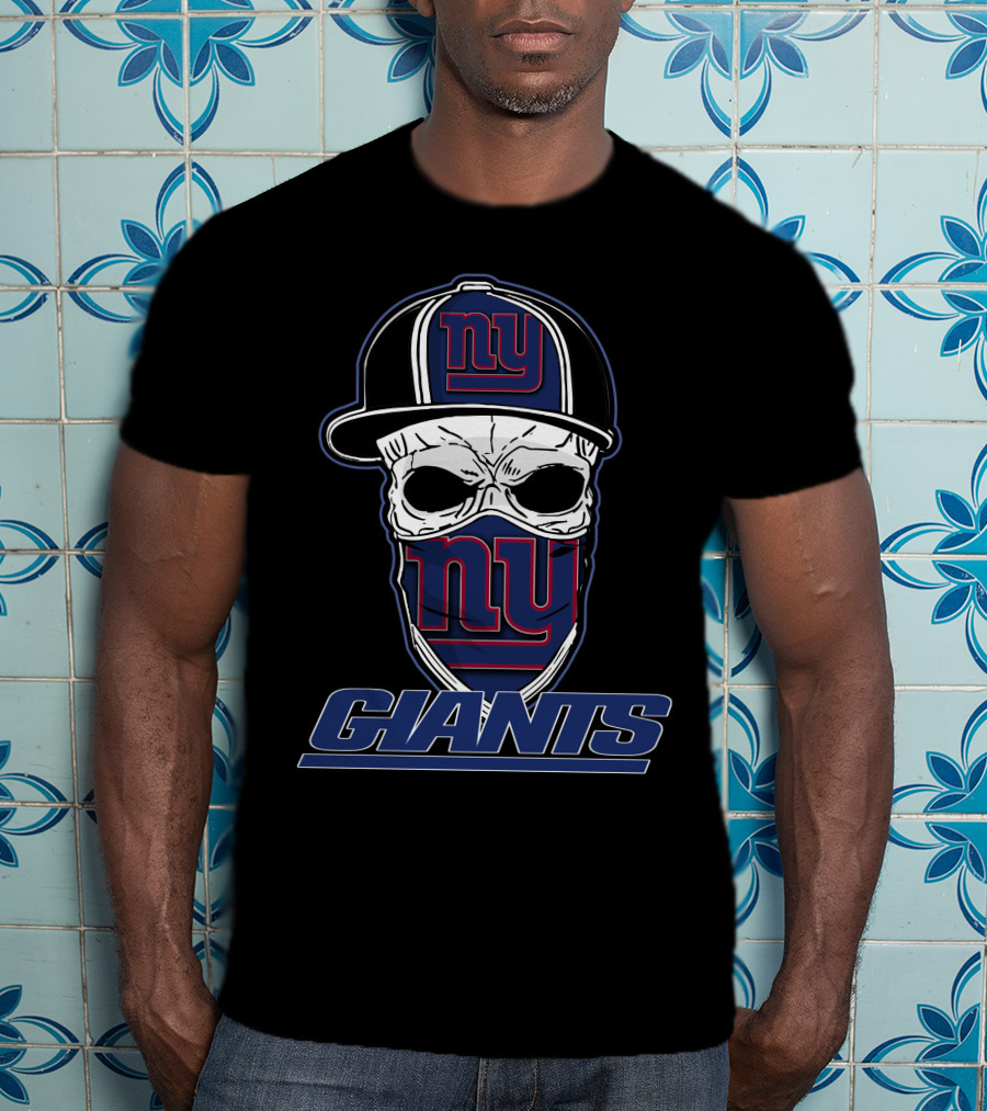 NY Giants Skull Hat T-Shirt