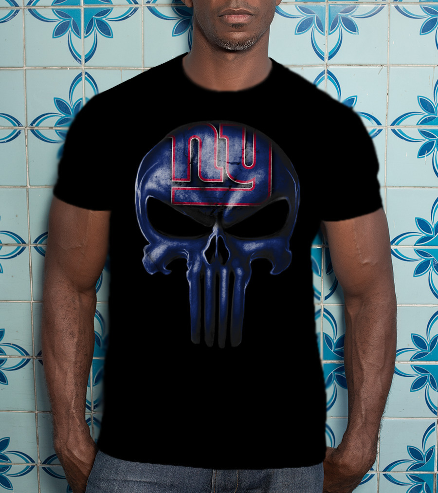New York Giants Skull V3 T-Shirt