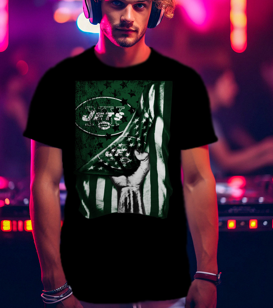 Jets Flag New York Symbol Stars Stripes T-Shirt