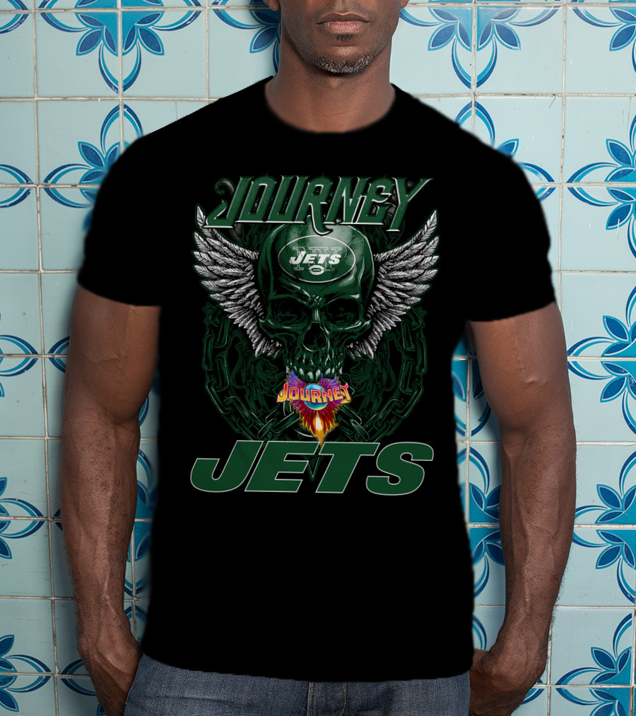 Journey Jets New York Skull Wings T-Shirt