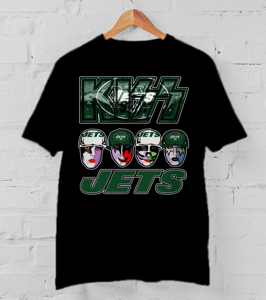 Kiss New York Jets Band Faces T-Shirt