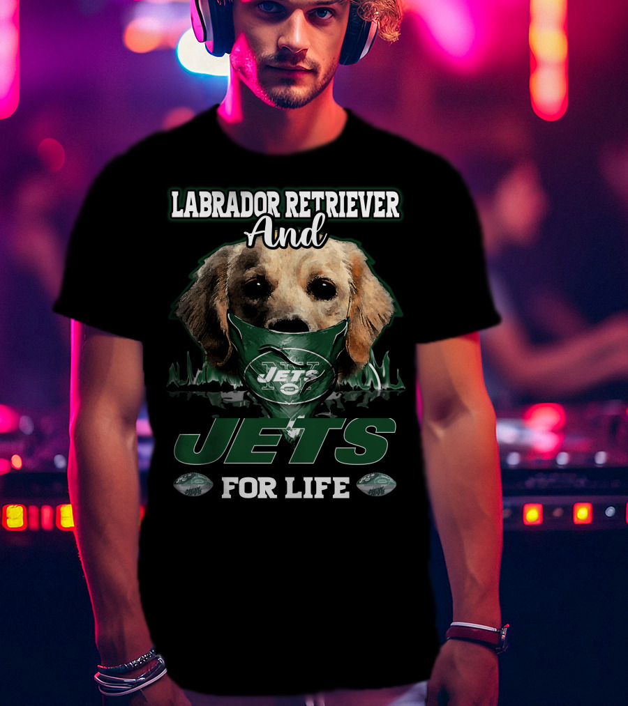 Labrador Retriever And Jets For Life T-Shirt