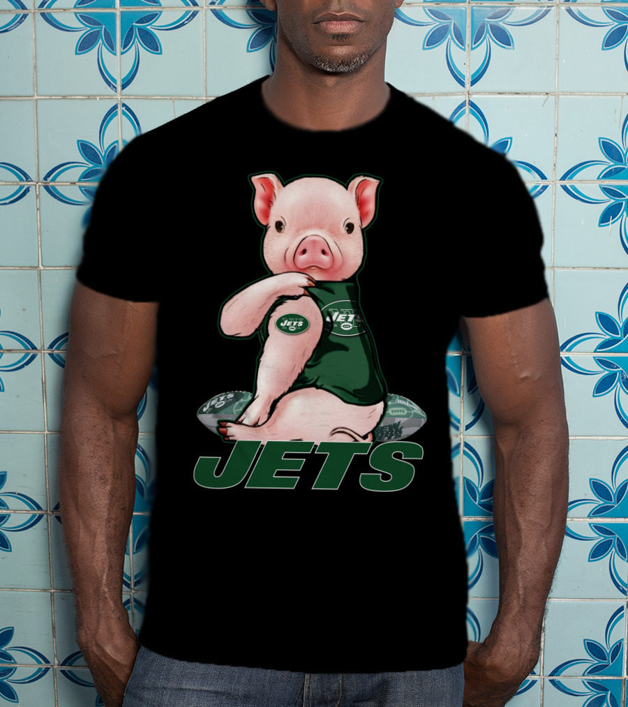 Pig Jets Football New York T-Shirt