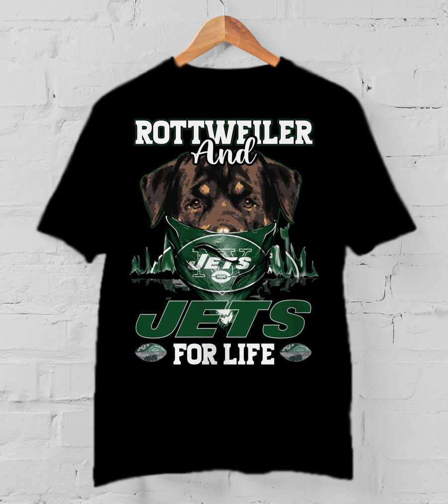 Rottweiler And Jets For Life New York Jets T-Shirt