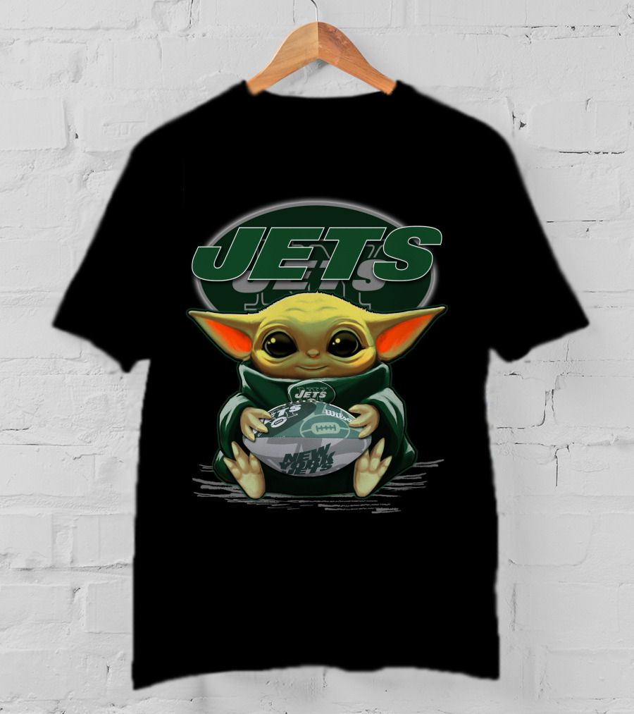 Jets New York Baby Yoda Football Fan T-Shirt