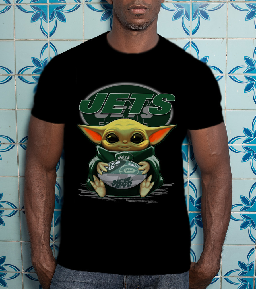 Jets New York Baby Yoda Football Fan T-Shirt