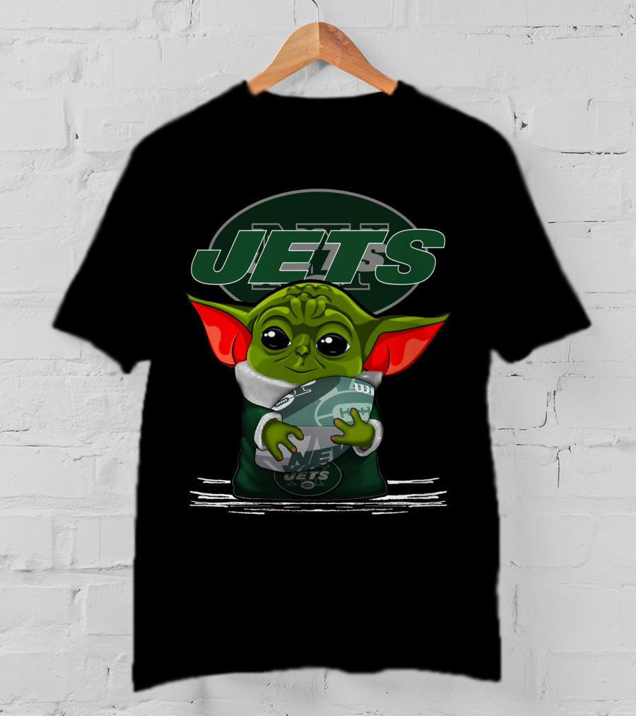 Yoda New York Jets Football Character Green Ears T-Shirt