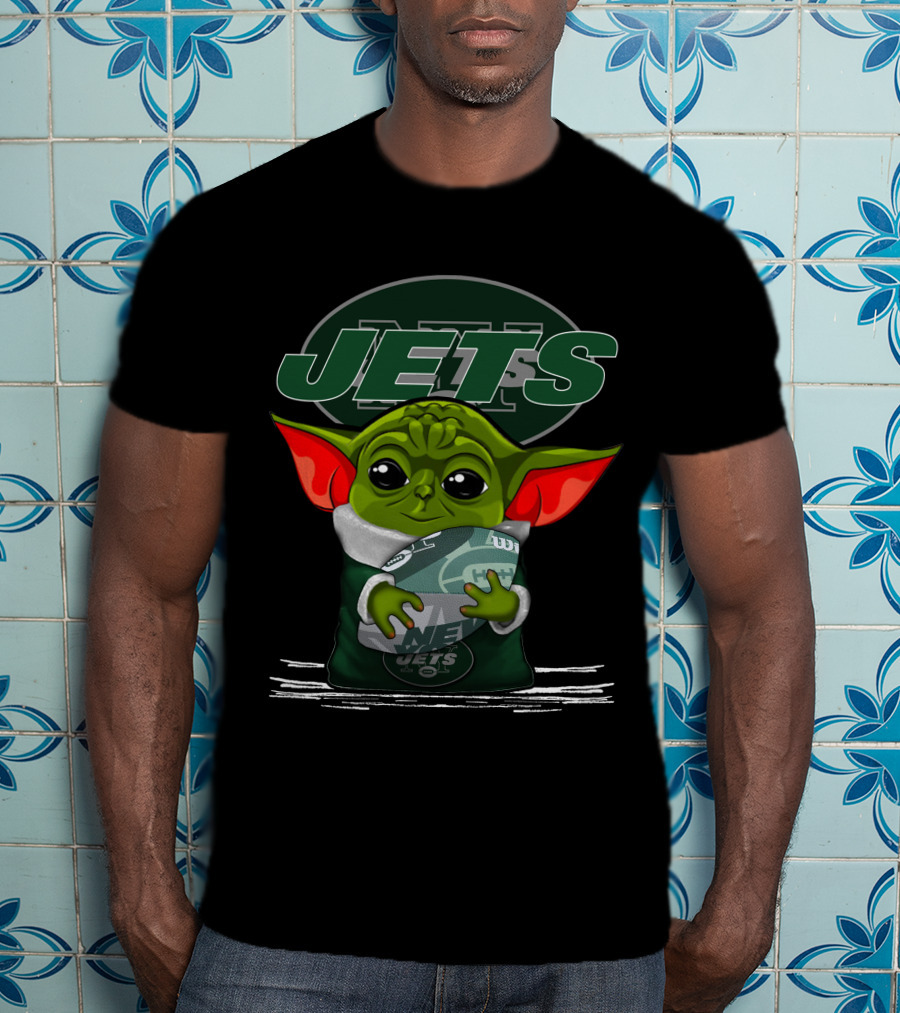 Yoda New York Jets Football Character Green Ears T-Shirt
