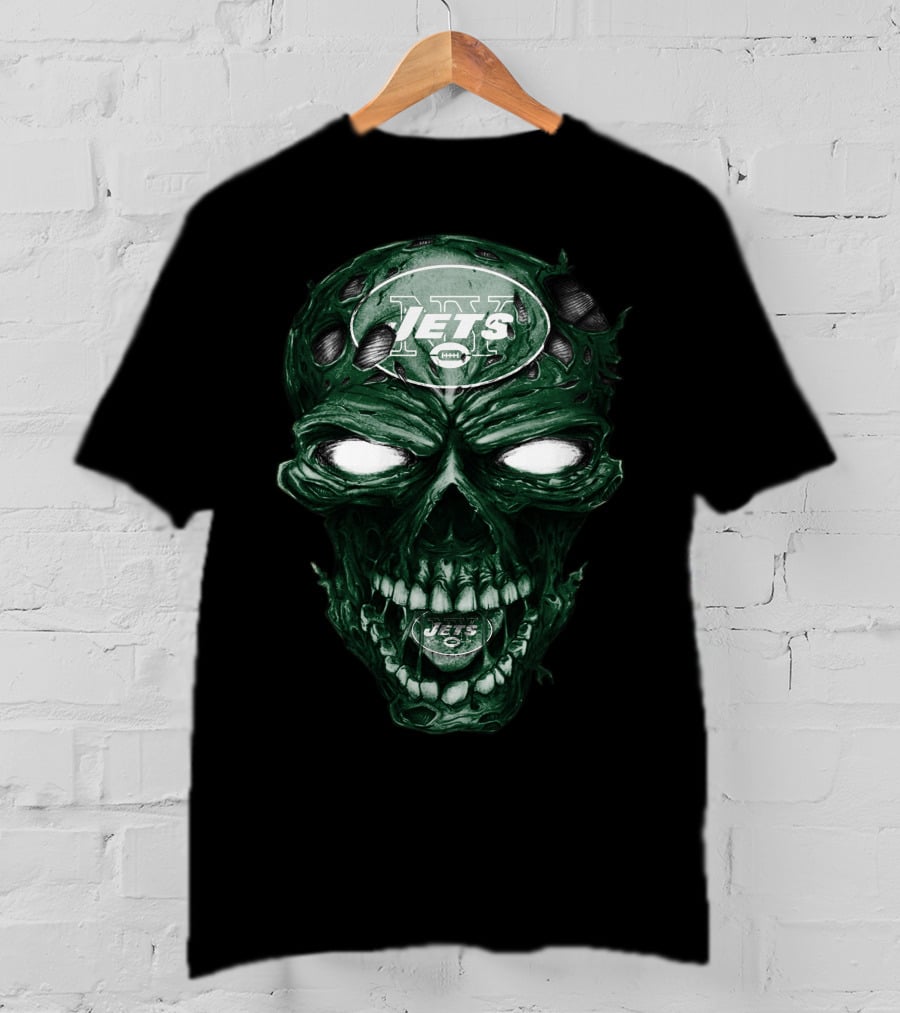 Skull V2 Jets New York NFL T-Shirt