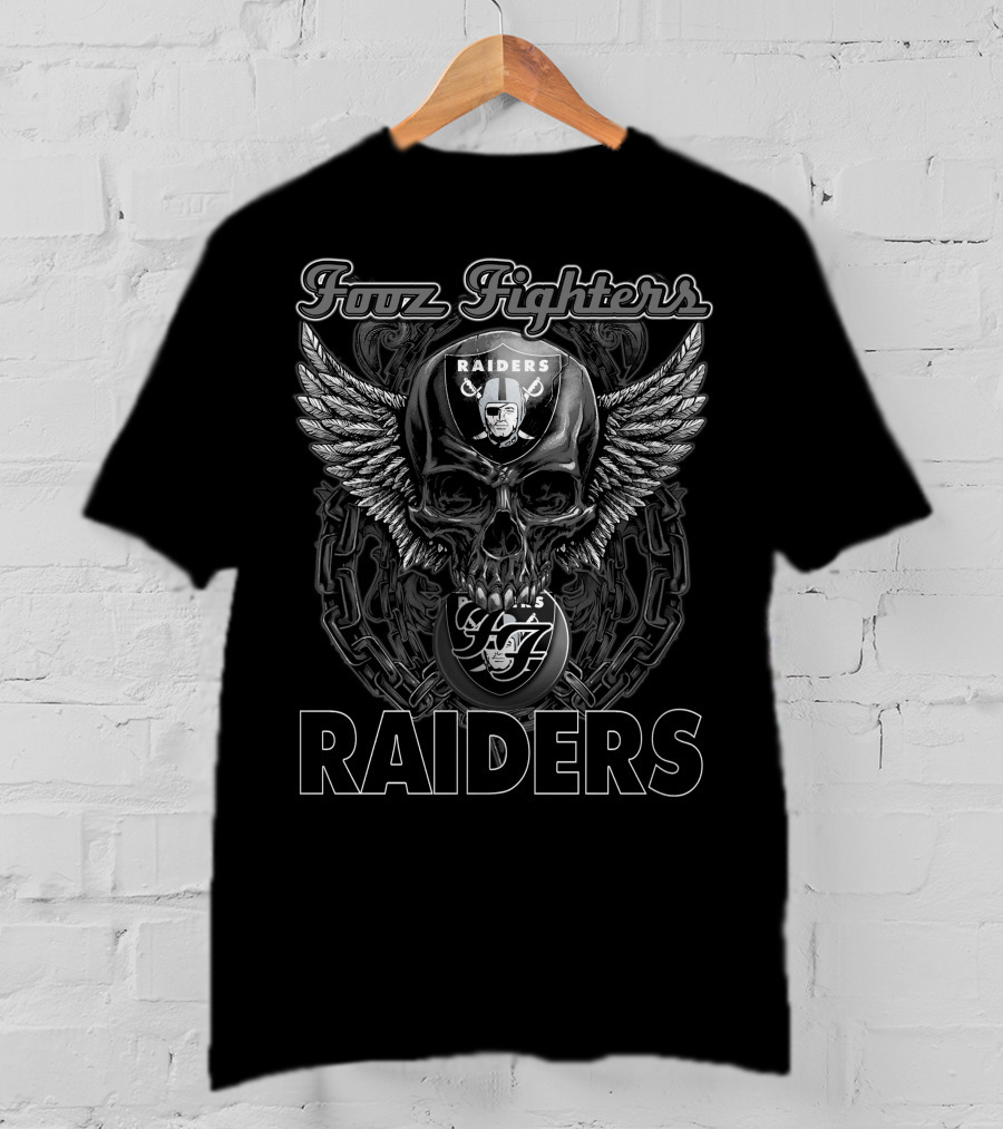 Foo Fighters Raiders Skull With Wings T-Shirt
