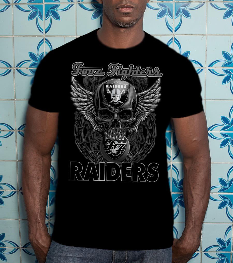 Foo Fighters Raiders Skull With Wings T-Shirt