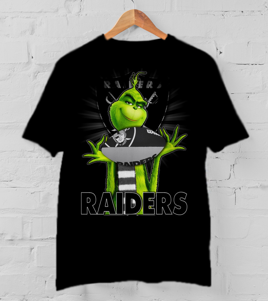 Grinch Raiders Football Team Fan T-Shirt