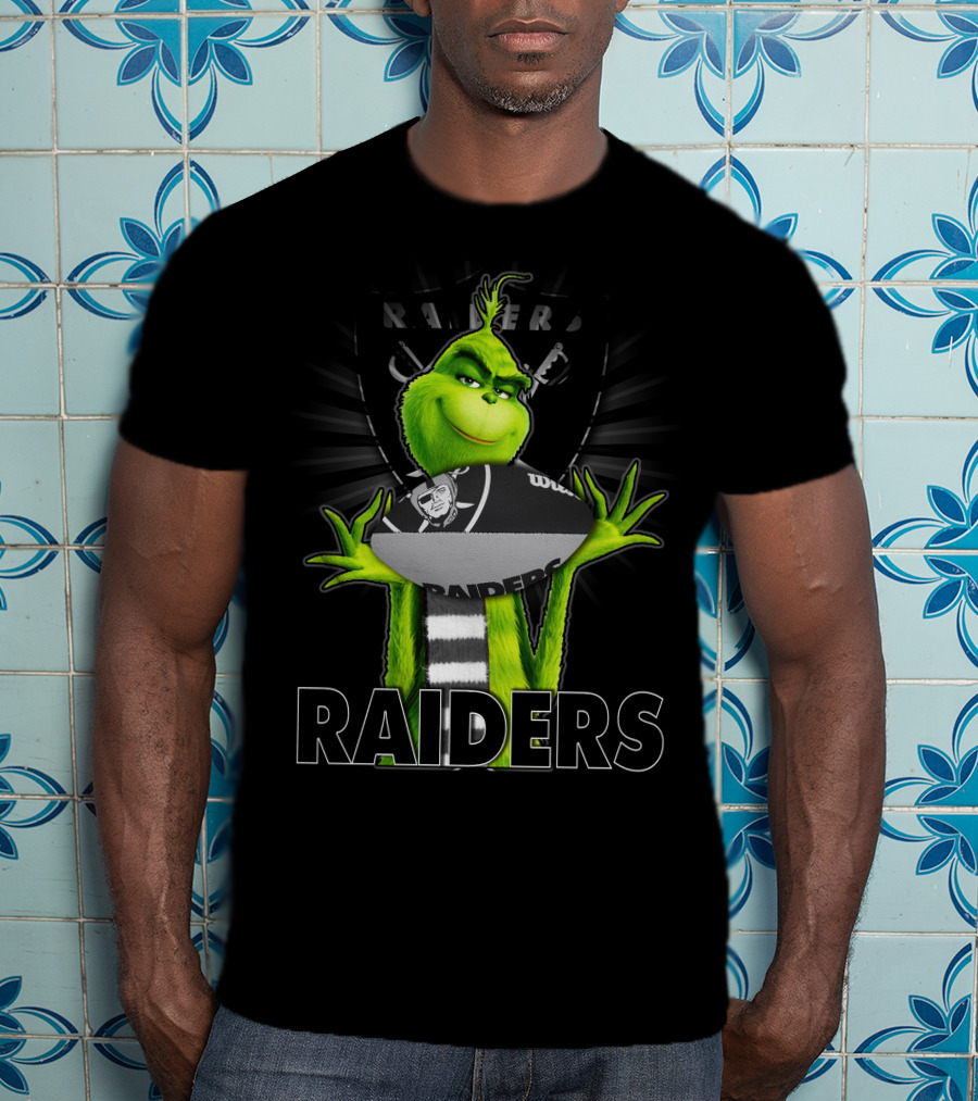 Grinch Raiders Football Team Fan T-Shirt